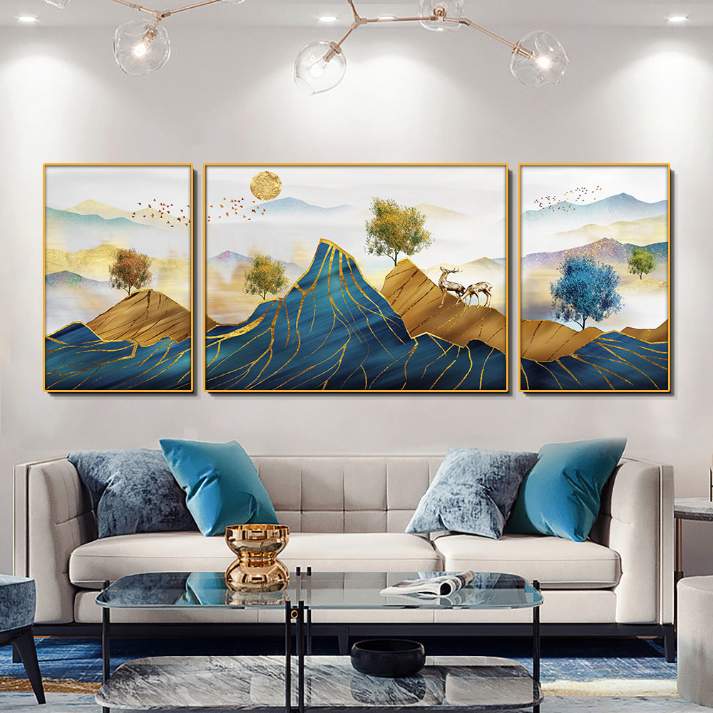 Peak of Fortune Set of 3 Canvas Wall Painting & Art