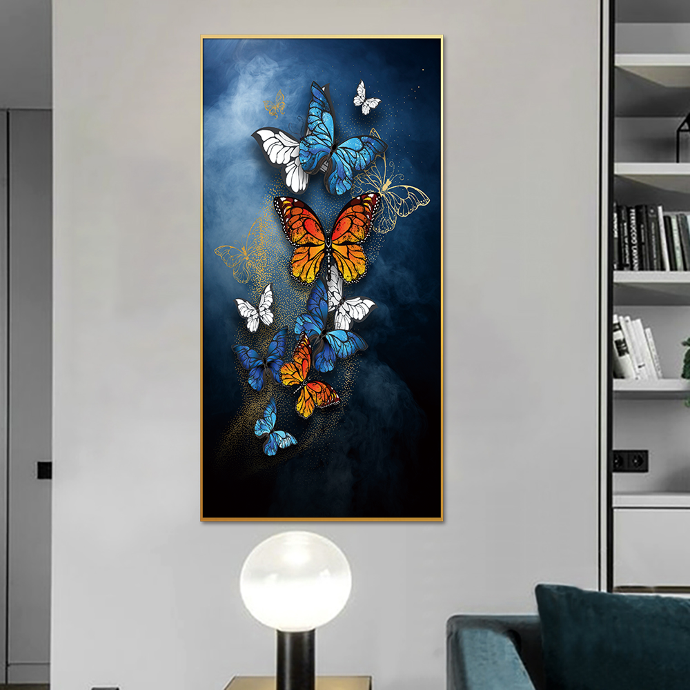 Prestige Sapphire Wings Single Canvas Wall Painting & art