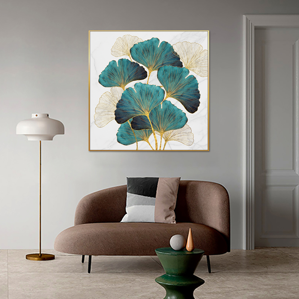 Nordic Ginkgo Leave Single Canvas Wall Painting & art