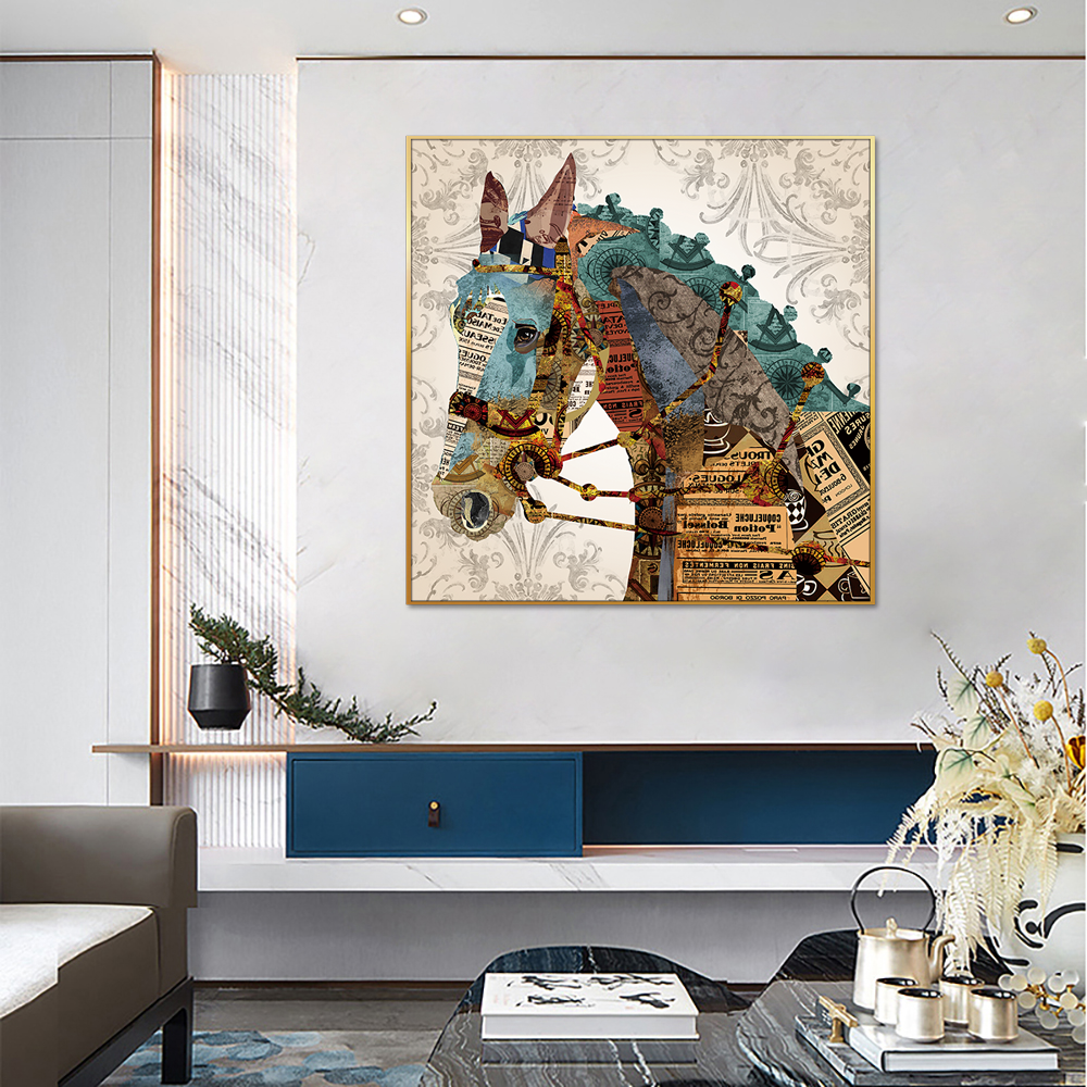 Elegant Stallion Portrait Single Canvas Wall Painting & Art