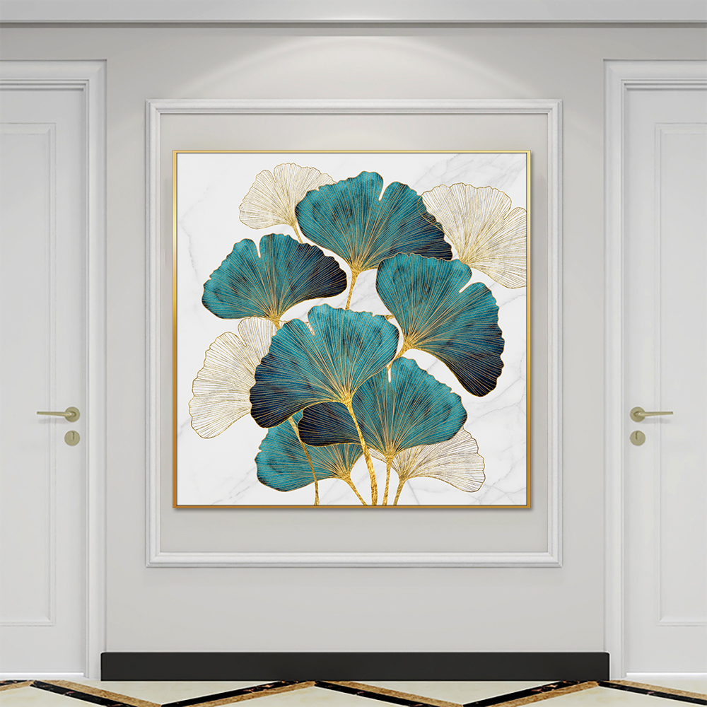 Nordic Ginkgo Leave Single Canvas Wall Painting & art