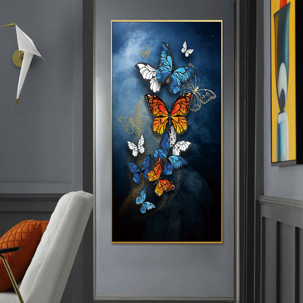 Prestige Sapphire Wings Single Canvas Wall Painting & art