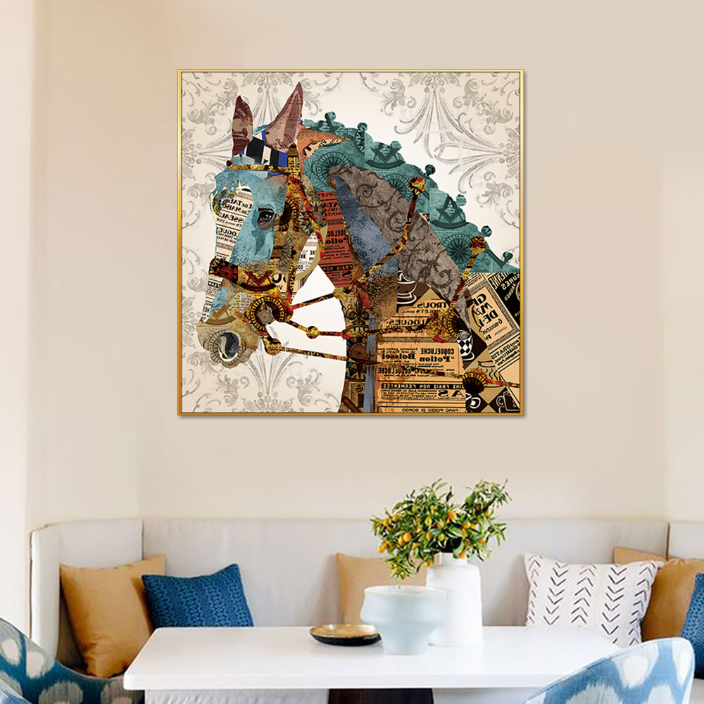 Elegant Stallion Portrait Single Canvas Wall Painting & Art