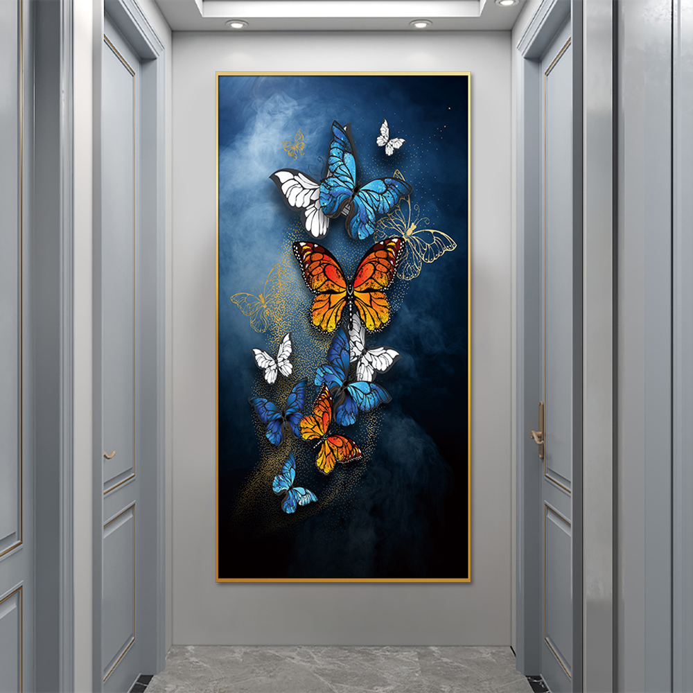 Prestige Sapphire Wings Single Canvas Wall Painting & art