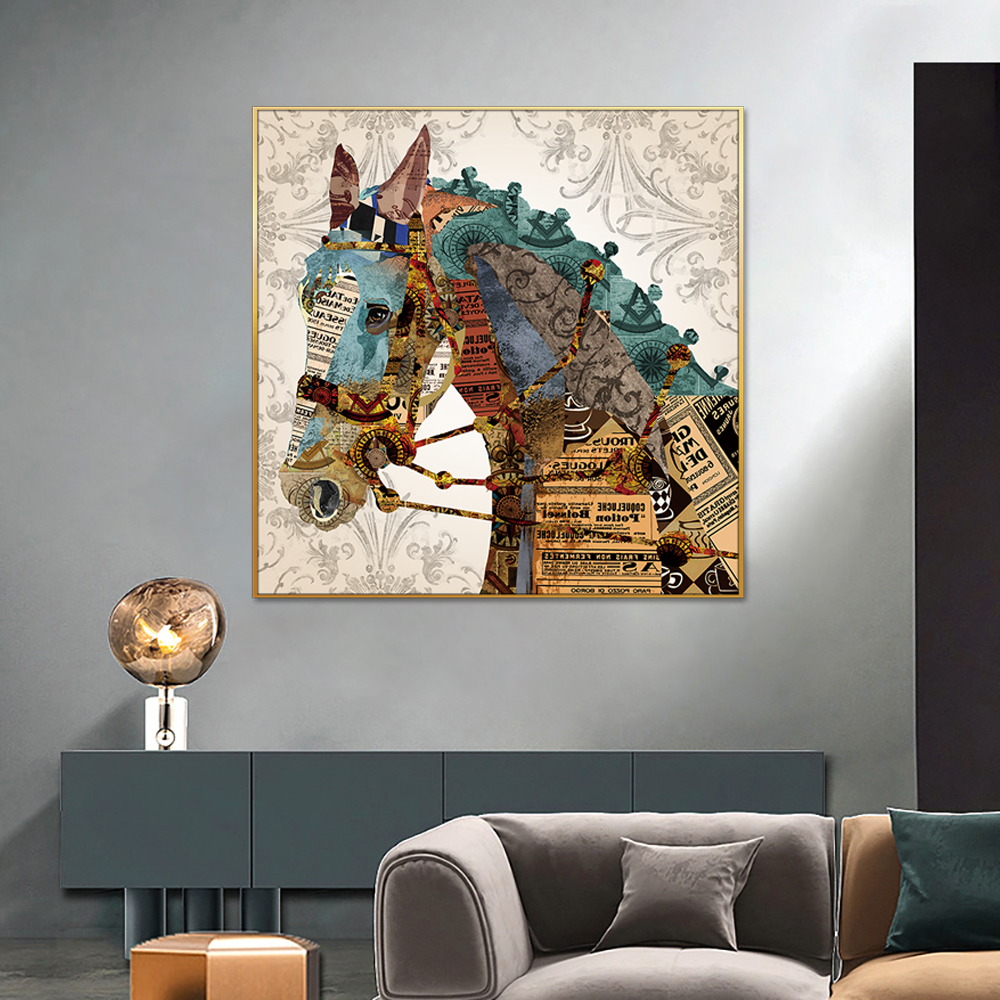 Elegant Stallion Portrait Single Canvas Wall Painting & Art