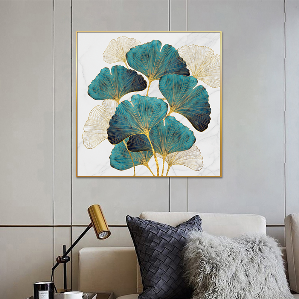 Nordic Ginkgo Leave Single Canvas Wall Painting & art