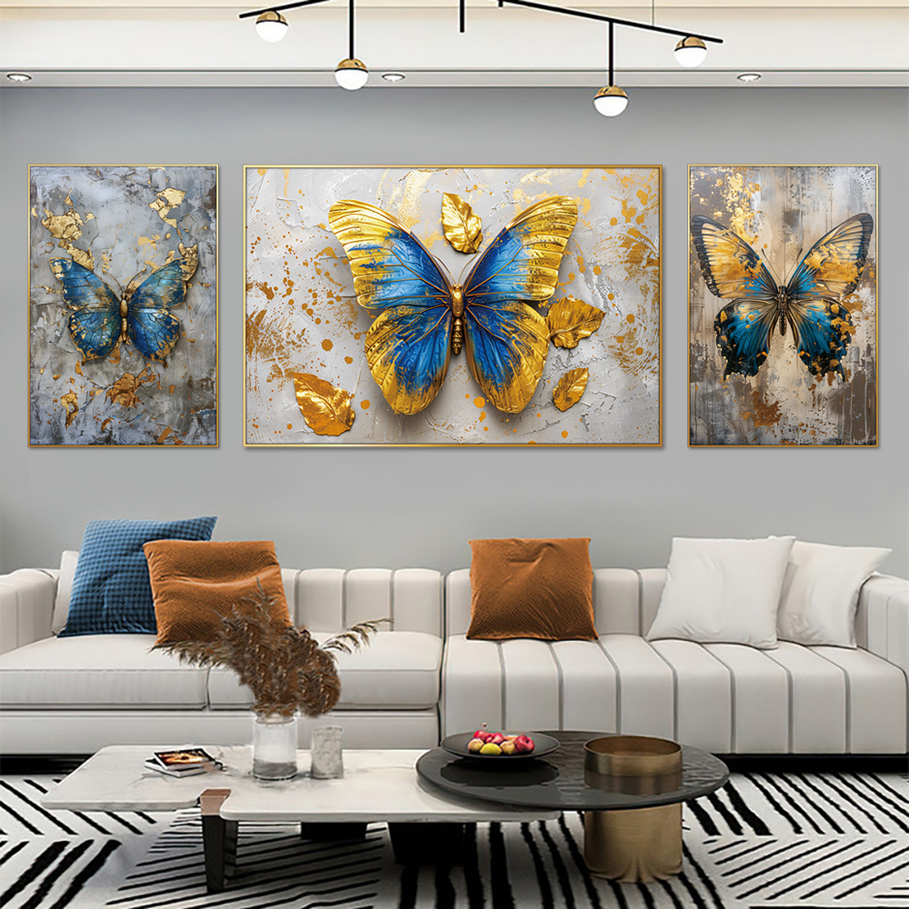 Whimsical Wings Set Of 3 Canvas Wall Painting & Art