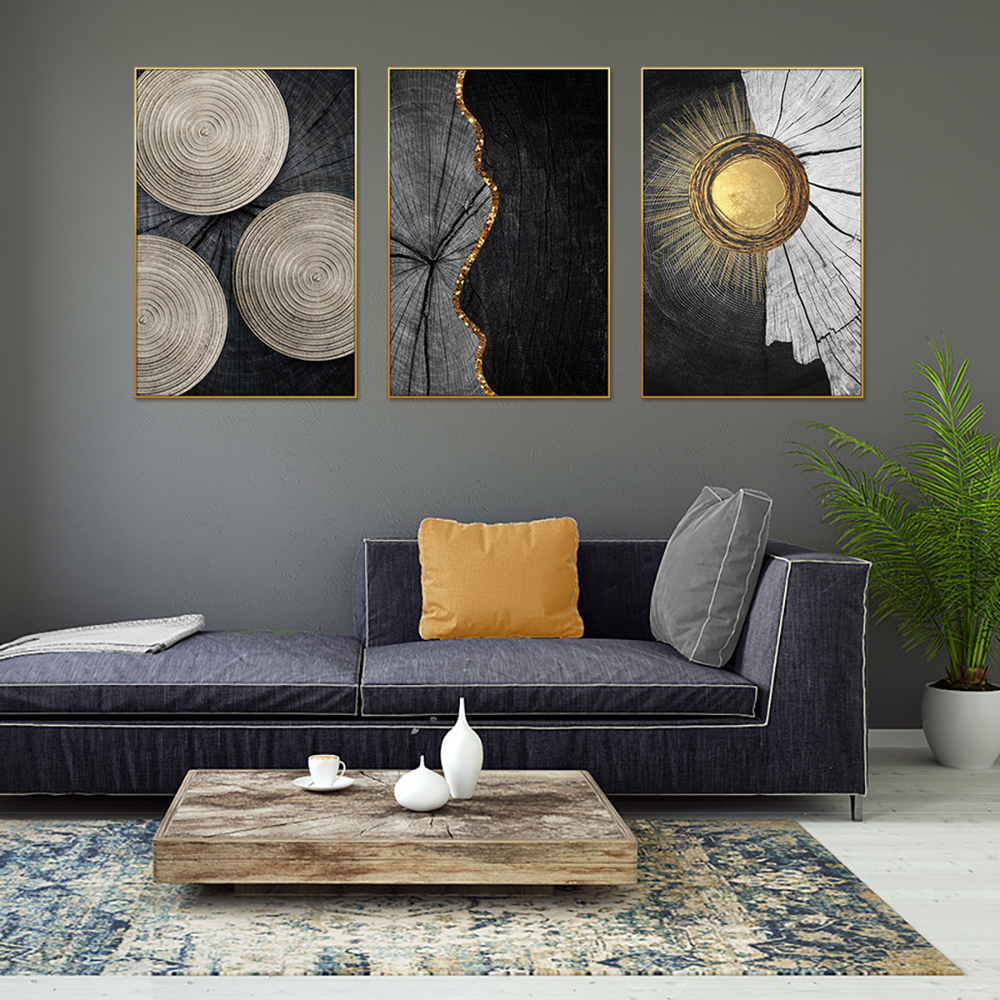Nordic Abstract Light Luxury Set of 3 Canvas Wall Painting & Art