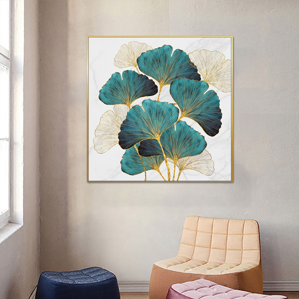 Nordic Ginkgo Leave Single Canvas Wall Painting & art