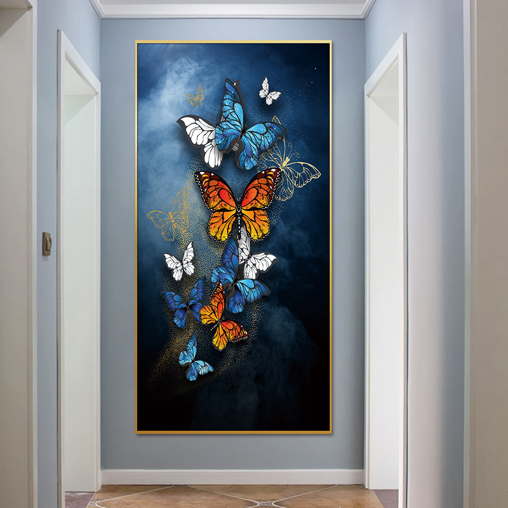 Prestige Sapphire Wings Single Canvas Wall Painting & art