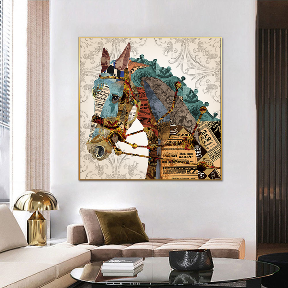 Elegant Stallion Portrait Single Canvas Wall Painting & Art