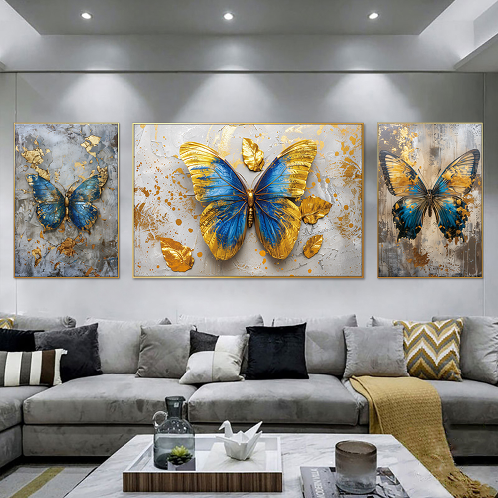 Whimsical Wings Set Of 3 Canvas Wall Painting & Art