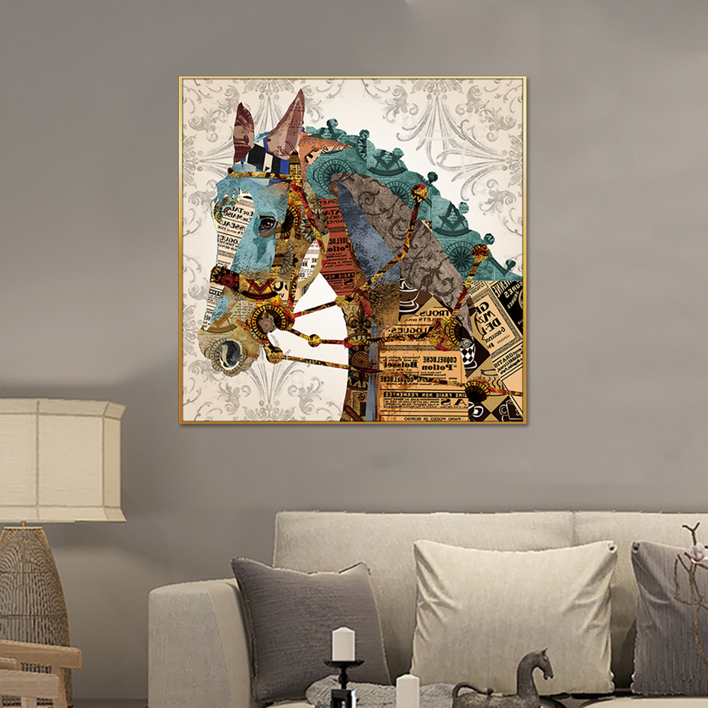 Elegant Stallion Portrait Single Canvas Wall Painting & Art