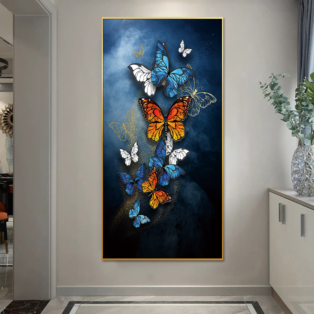 Prestige Sapphire Wings Single Canvas Wall Painting & art