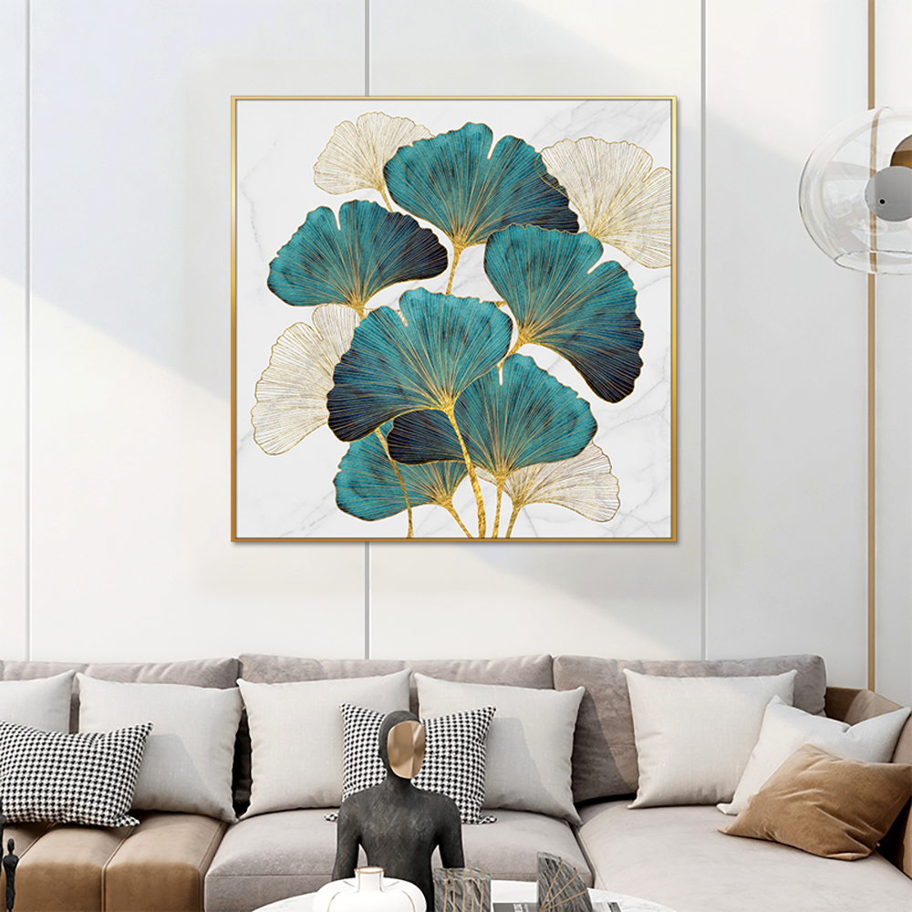 Nordic Ginkgo Leave Single Canvas Wall Painting & art