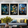 Mystical Butterflies of Hope Set of 3 Crystal Glass Painting & Art