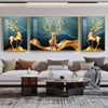 Symbol of Majesty Set of 3 Crystal Glass Painting & Art